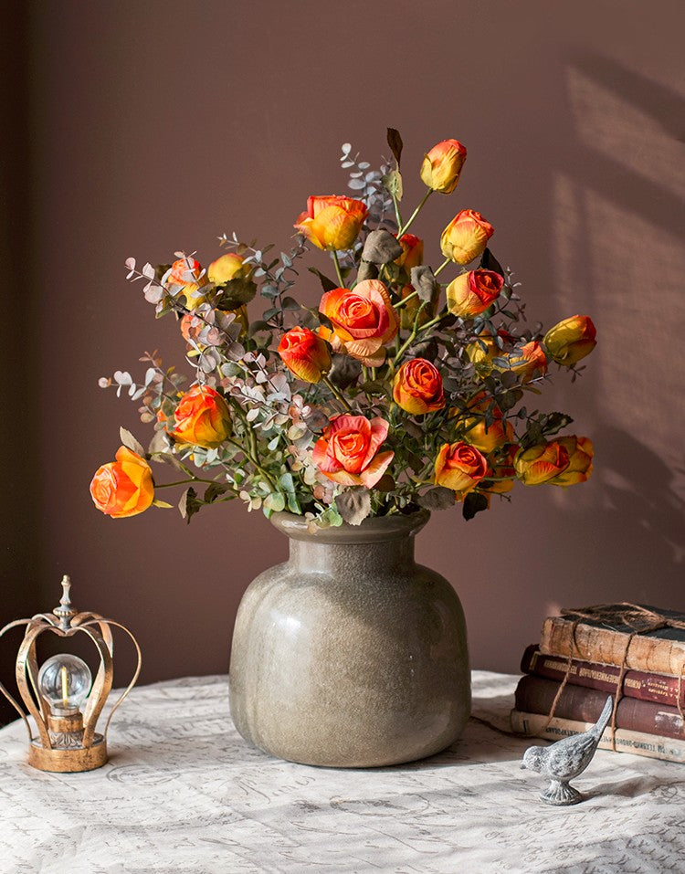 Modern Flower Arrangement Ideas for Home Decoration, Wedding Flowers, Rose Flowers, Artificial Rose Floral for Dining Room Table, Bedroom Flower Arrangement Ideas