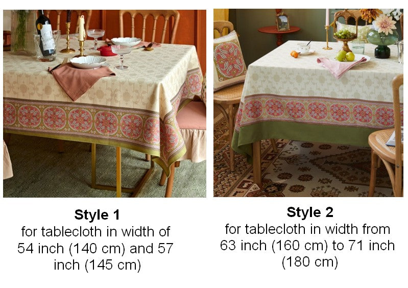 Country Farmhouse Tablecloth, Rectangle Tablecloth for Dining Room Table, Square Tablecloth for Coffee Table, Floral Pattern Tablecloth for Home Decoration