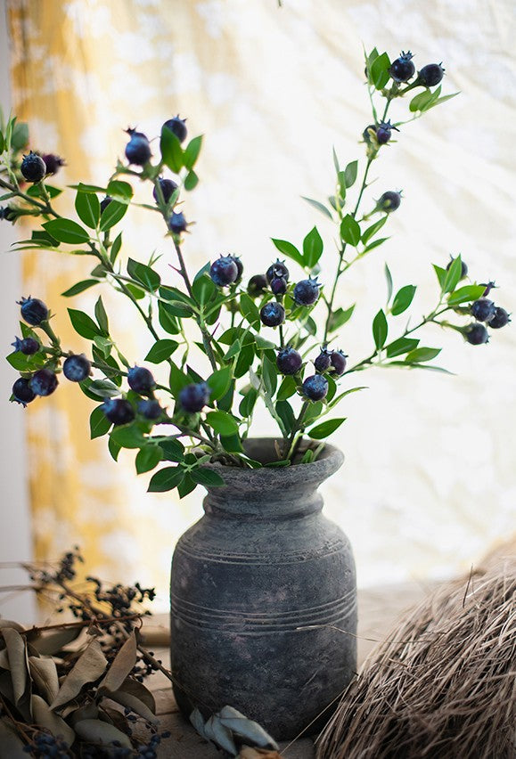 Flower Arrangement Ideas for Home Decoration, Simple Artificial Flowers for Living Room, Blueberry Fruit Branch, Spring Artificial Floral for Bedroom