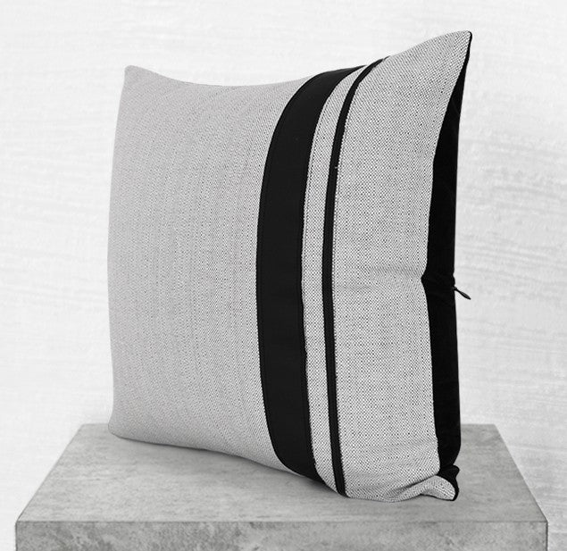 Grey Decorative Pillows. Grey Black Throw Pillow for Couch. Modern Sofa Pillow. Modern Throw Pillows. Throw Pillow for Living Room