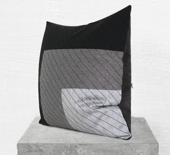Decorative Modern Gray Pillows. Modern Pillows for Gray Couch. Modern Simple Throw Pillows for Living Room. Black and Gray Modern Throw Pillows