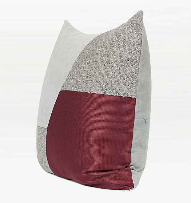 Decorative Modern Throw Pillows, Modern Sofa Pillows, Red Gray Modern Throw Pillows, Modern Throw Pillows for Couch