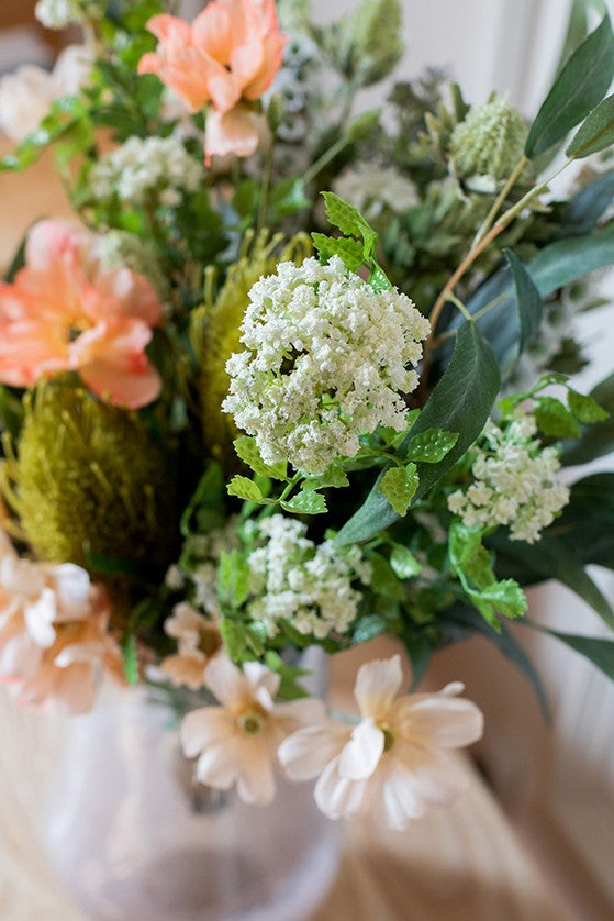 Artificial Floral for Bedroom. Bunch of Calliopsis. Lilac. Pasque Flowers. Botany Plants. Creative Flower Arrangement Ideas for Home Decoration