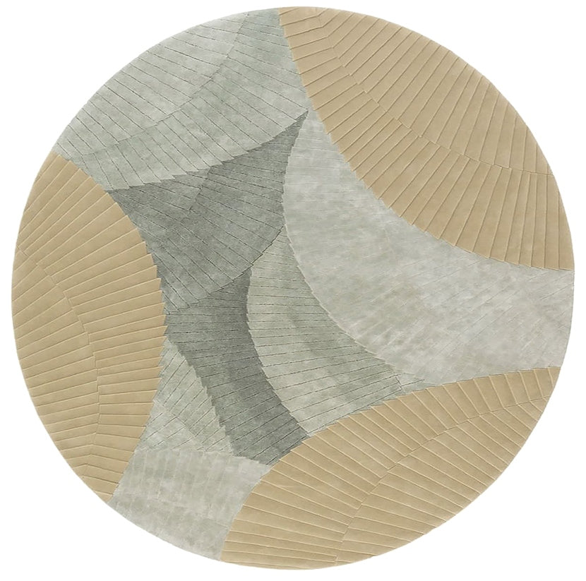 Modern Wool Rugs, Coffee Table Round Rugs, Abstract Round Modern Rug for Dining Room Table, Modern Wool Rugs for Living Room, Modern Rugs for Bedroom
