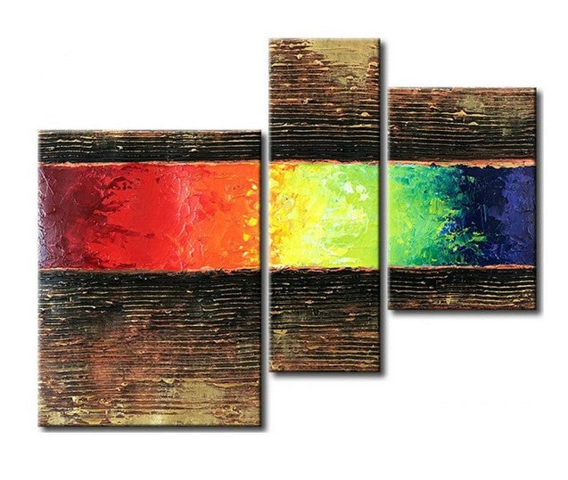 Canvas Paintings for Dining Room, Acrylic Painting Abstract, 3 Piece Wall Art, Modern Paintings, Hand Painted Wall Art