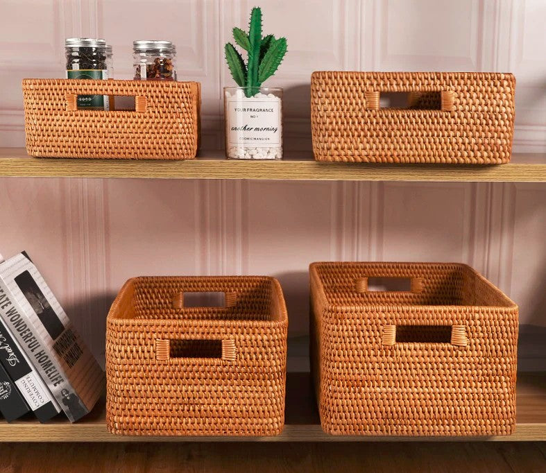 Large Storage Baskets for Bedroom, Storage Baskets for Bathroom, Rectangular Storage Baskets, Storage Baskets for Shelves