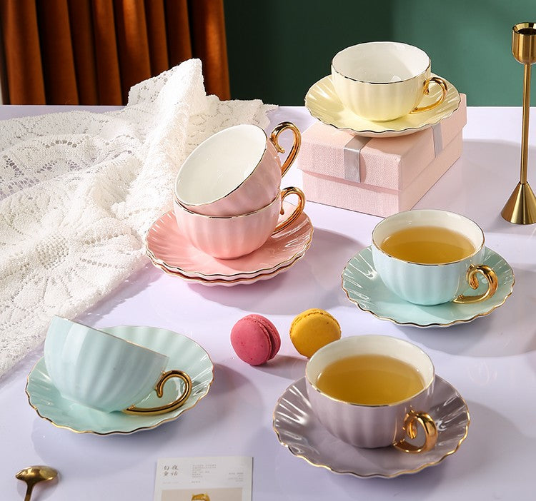 Buy Wholesale China 6-set 90cc Coffee Cup Saucer In Printed Gift Box,  Flower Design, Ideal For Gifts And Promotions & Coffee Cup Saucer at USD 2  | Global Sources