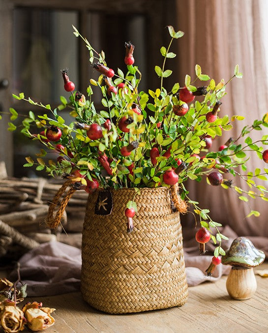 Pomegranate Branch, Beautiful Flower Arrangement Ideas for Home Decoration, Table Centerpiece, Artificial Fruit Plants, Spring Artificial Floral for Dining Room