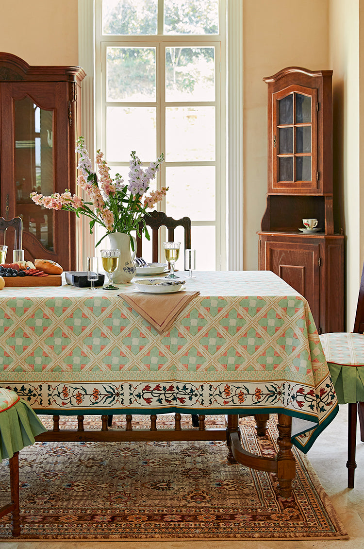 British Mid Century Fiberflax Tablecloth, Rectangle Tablecloth for Dining Room Table, Square Tablecloth for Coffee Table, Farmhouse Table Cloth, Wedding Tablecloth, Waterproof Tablecloth