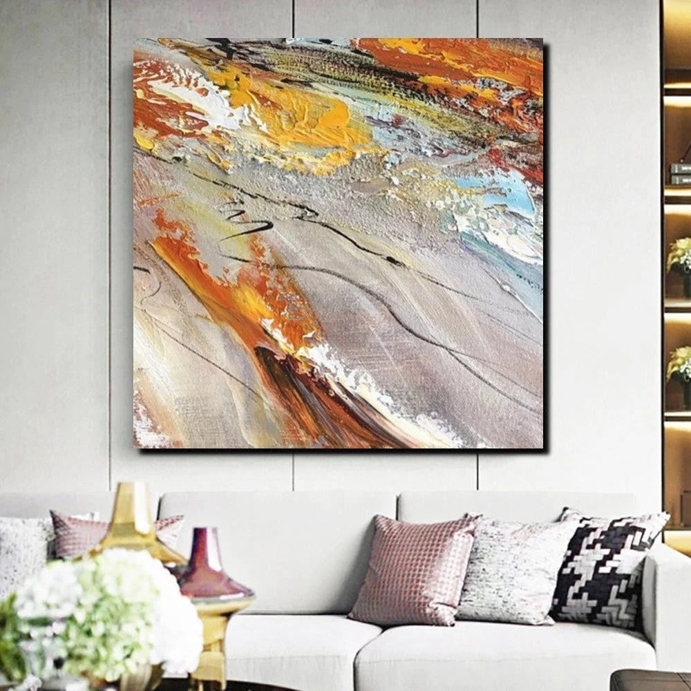 Living Room Modern Paintings, Simple Abstract Paintings, Abstract Contemporary Paintings, Heavy Texture Painting, Hand Painted Canvas Art