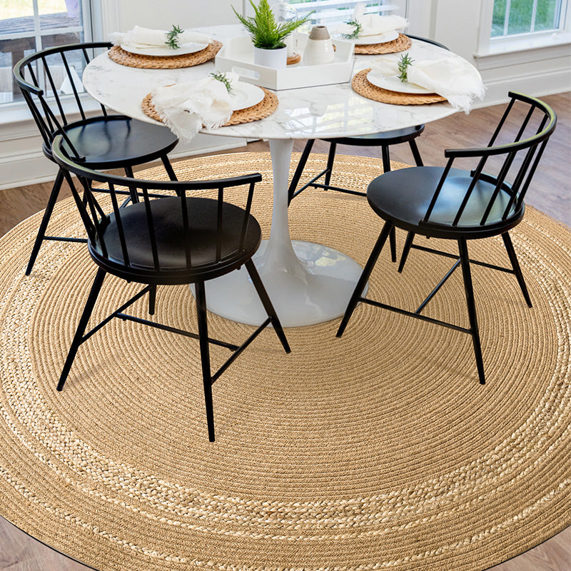 Rustic Jute Rugs for Farmhouse, Handmade Jute Round Rugs, Round Modern Rugs in Dining Room, Large Rugs in Living Room, Round Rugs under Coffee Table