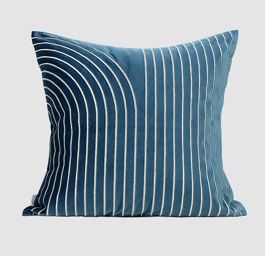 Blue Square Pillow, Large Throw Pillows for Living Room, Modern Sofa Pillow for Interior Design, Decorative Throw Pillows for Couch