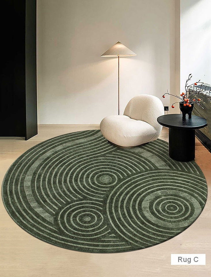 Geometric Modern Round Rugs, Modern Wool Rugs under Coffee Table, Contemporary Modern Rugs for Dining Room, Contemporary Modern Wool Rugs for Living Room