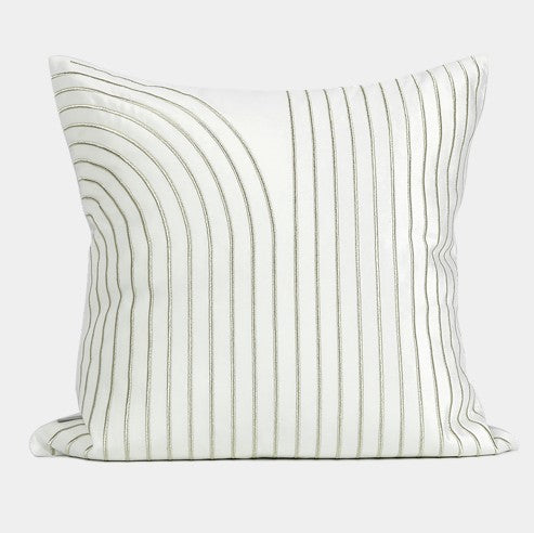 Silvia White Square Pillow, Large Throw Pillows for Living Room, Simple Modern Sofa Pillow, Decorative Throw Pillows for Couch