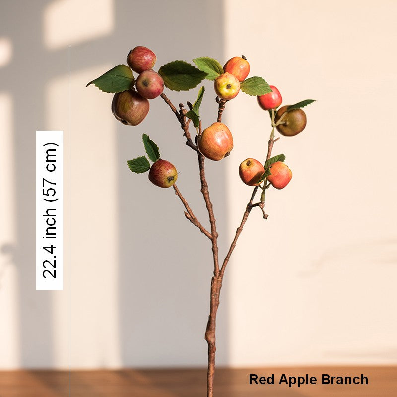 Beautiful Modern Flower Arrangement Ideas for Home Decoration, Apple Branch, Fruit Branch, Table Centerpiece, Simple Artificial Floral for Dining Room