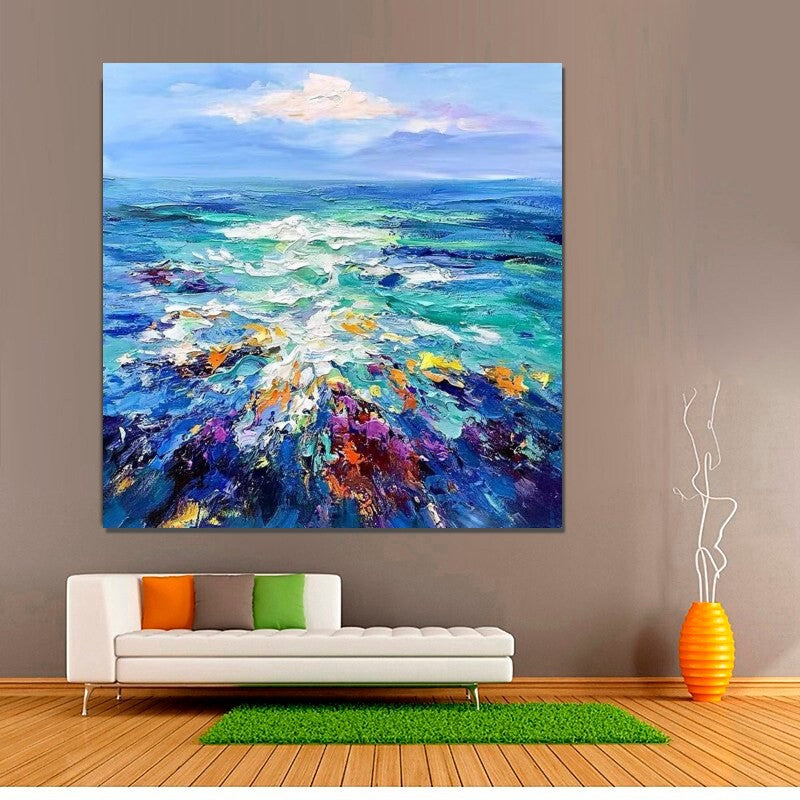 Heavy Texture Paintings, Palette Knife Paniting, Acrylic Painting on Canvas, Modern Acrylic Canvas Painting