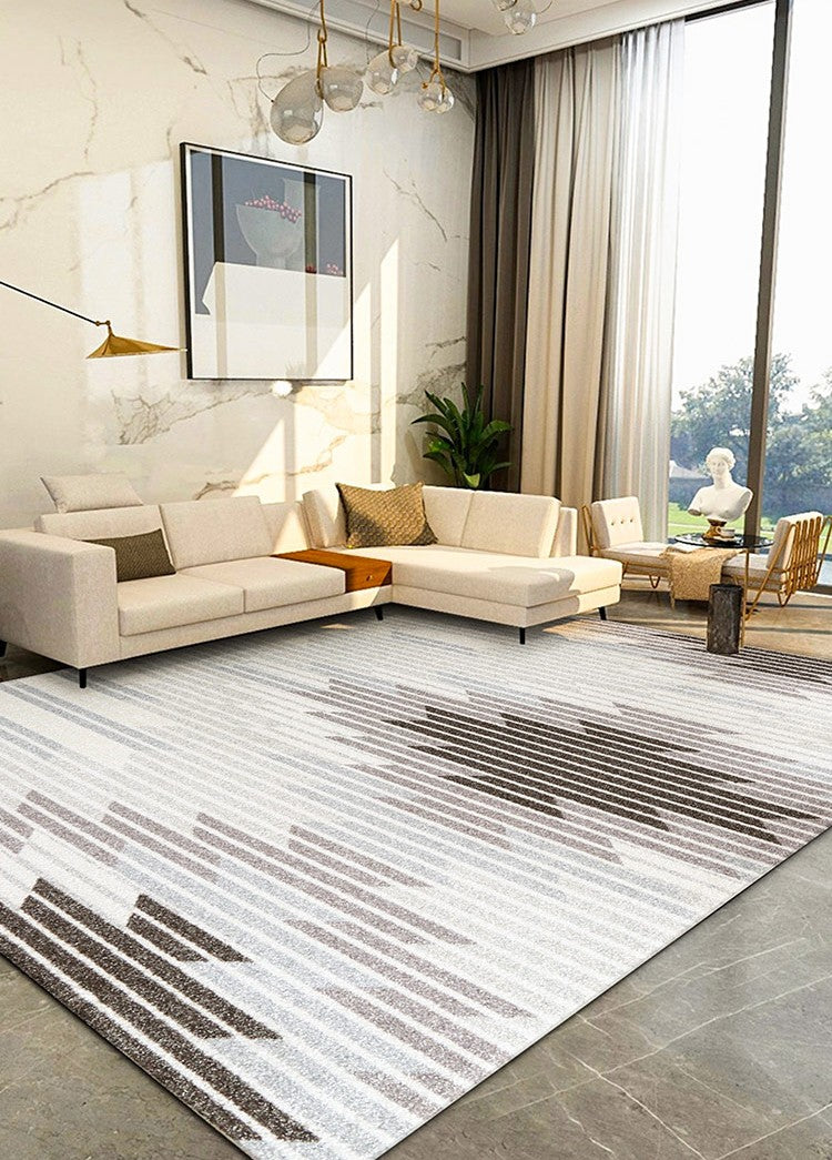 Large Modern Rugs in Living Room, Contemporary Area Rugs in Dining Room, Geometric Modern Rugs in Bedroom, Gray Modern Floor Carpets