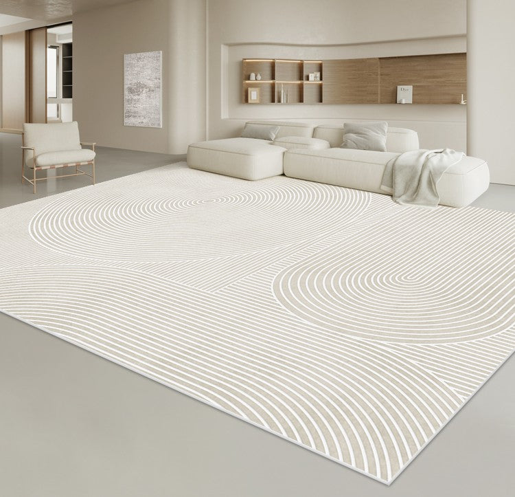Simple Modern Floor Rugs, Dining Room Floor Rug, Large Floor Rugs for Living Room, Bedroom Large Geometric Grey Rugs, Contemporary Area Rugs for Office