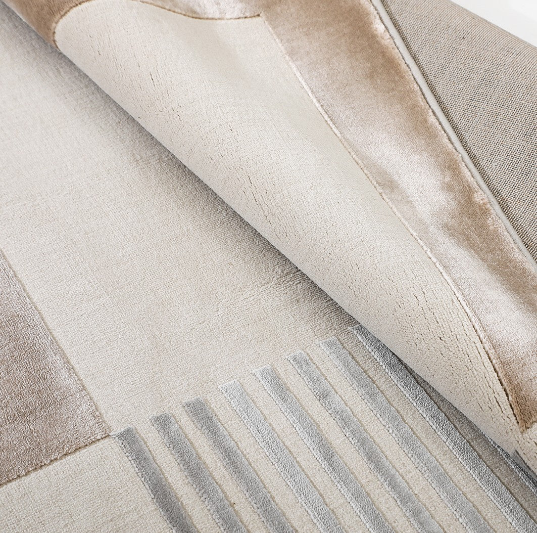 Modern Beige Floor Rugs, Bedroom Geometric Area Rugs, Living Room Area Rugs, Large Floor Rugs for Dining Room, Contemporary Floor Rugs for Office