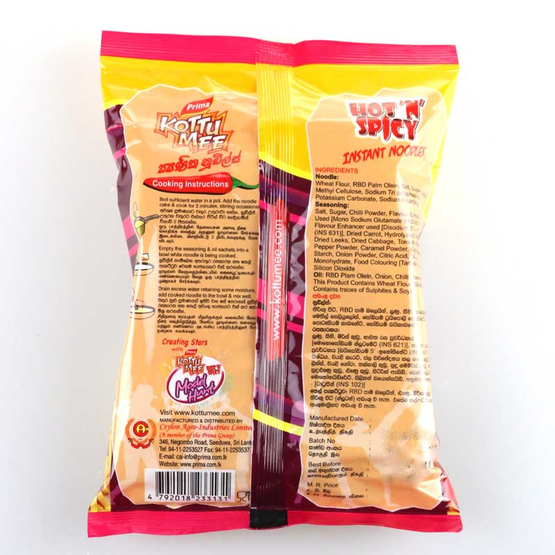 Prima Kottu Mee Hot & Spicy Flavour 80g