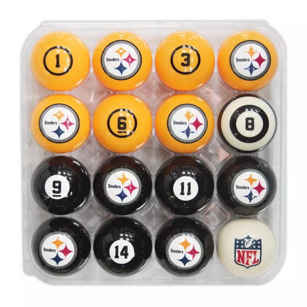 Imperial Pittsburgh Steelers Billiard Balls with Numbers