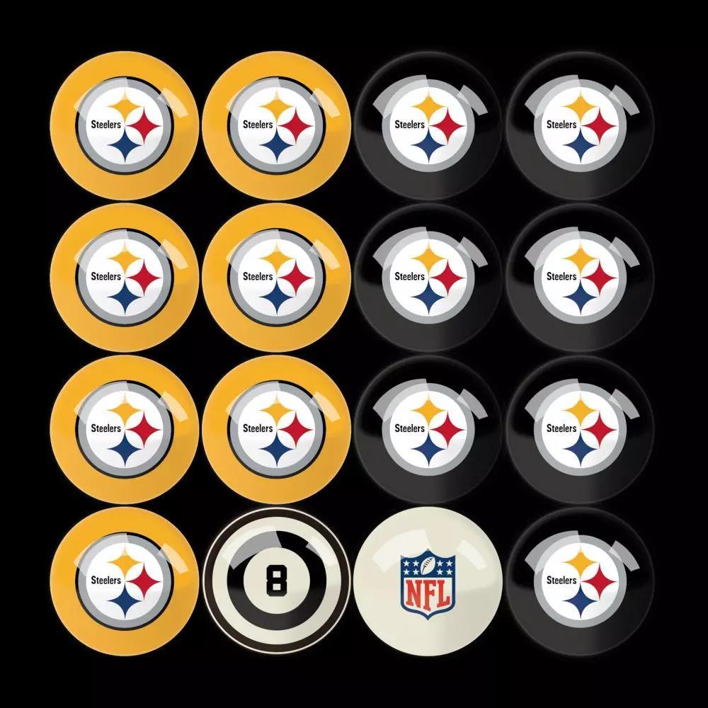 Imperial Pittsburgh Steelers Billiard Balls with Numbers