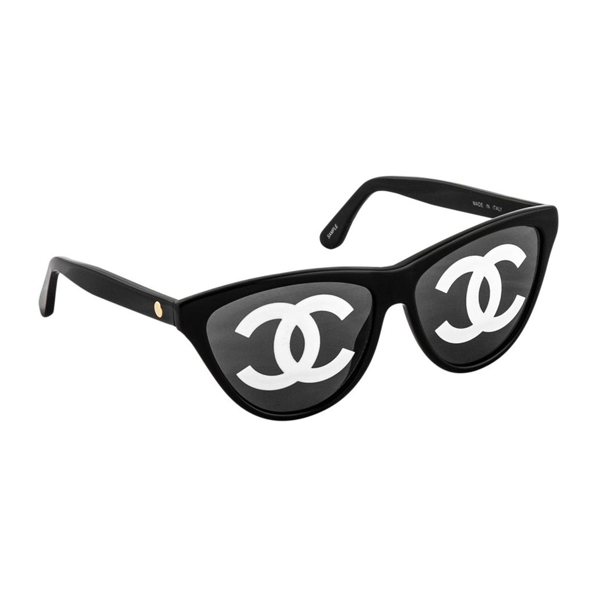 Chanel Rare Black Runway CC Logo Sunglasses