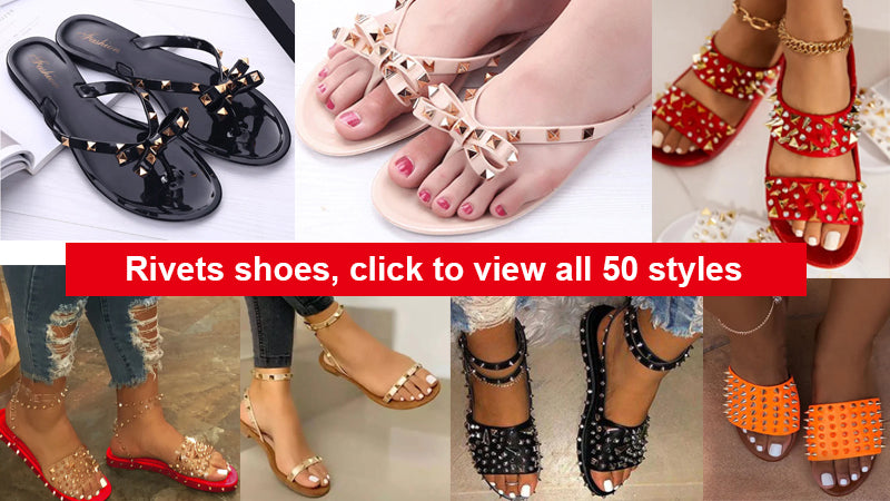 women rivets sandals