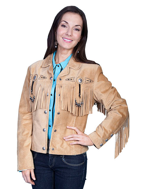 Scully Fringe and Beaded Suede Jacket in Nine Colors