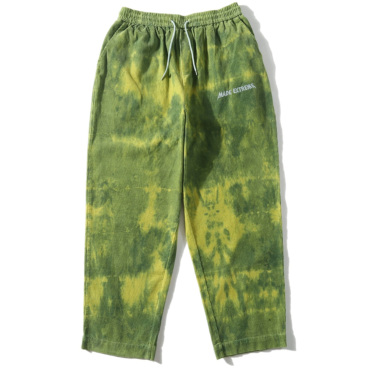 Extreme Aesthetic Earth Tone Tie-Dye Loose-Fit Corduroy Pants