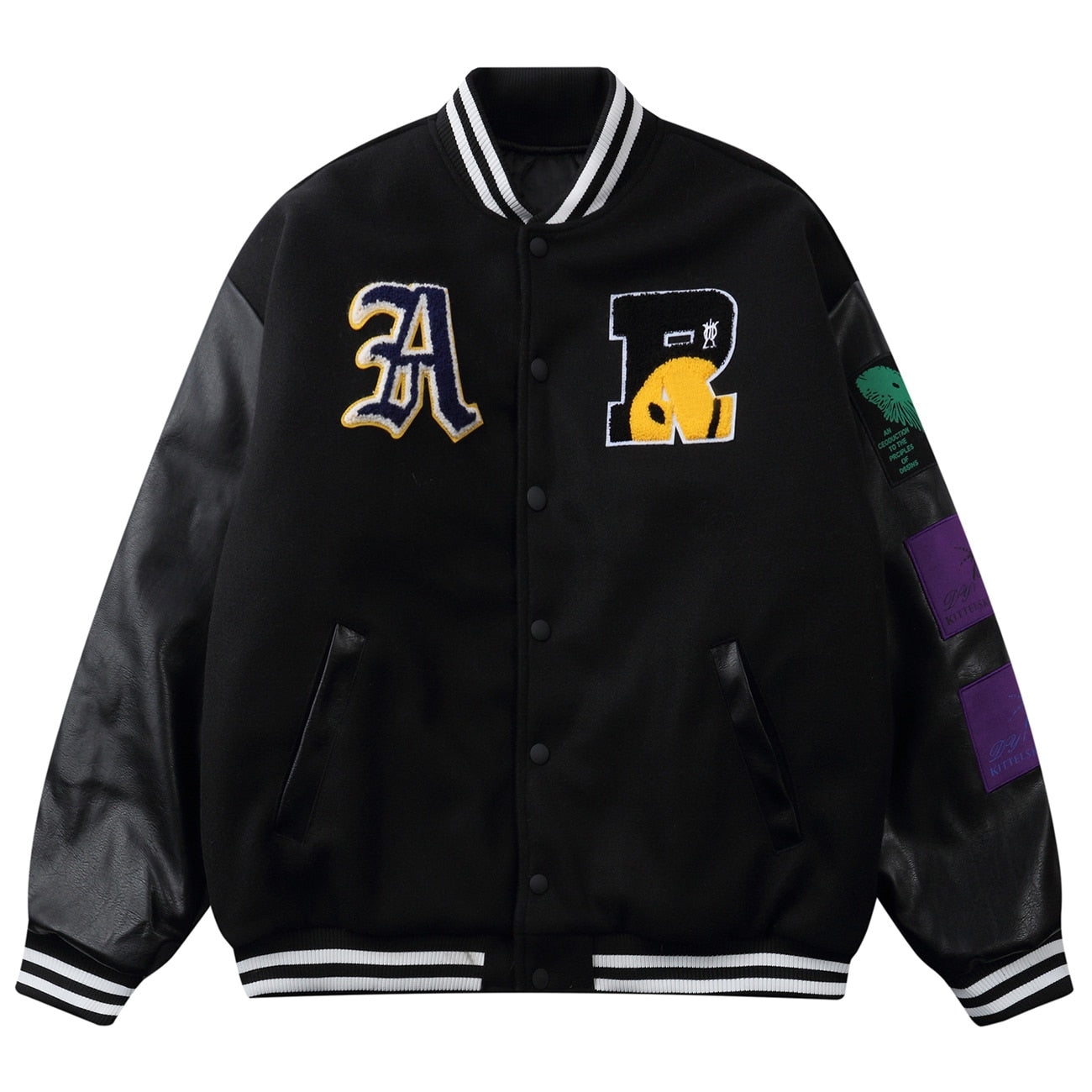 Varsity Jacket with Custom Aesthetic Patching