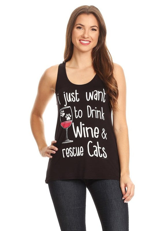 I Just Want To Drink And Rescue Cats Raw Moda