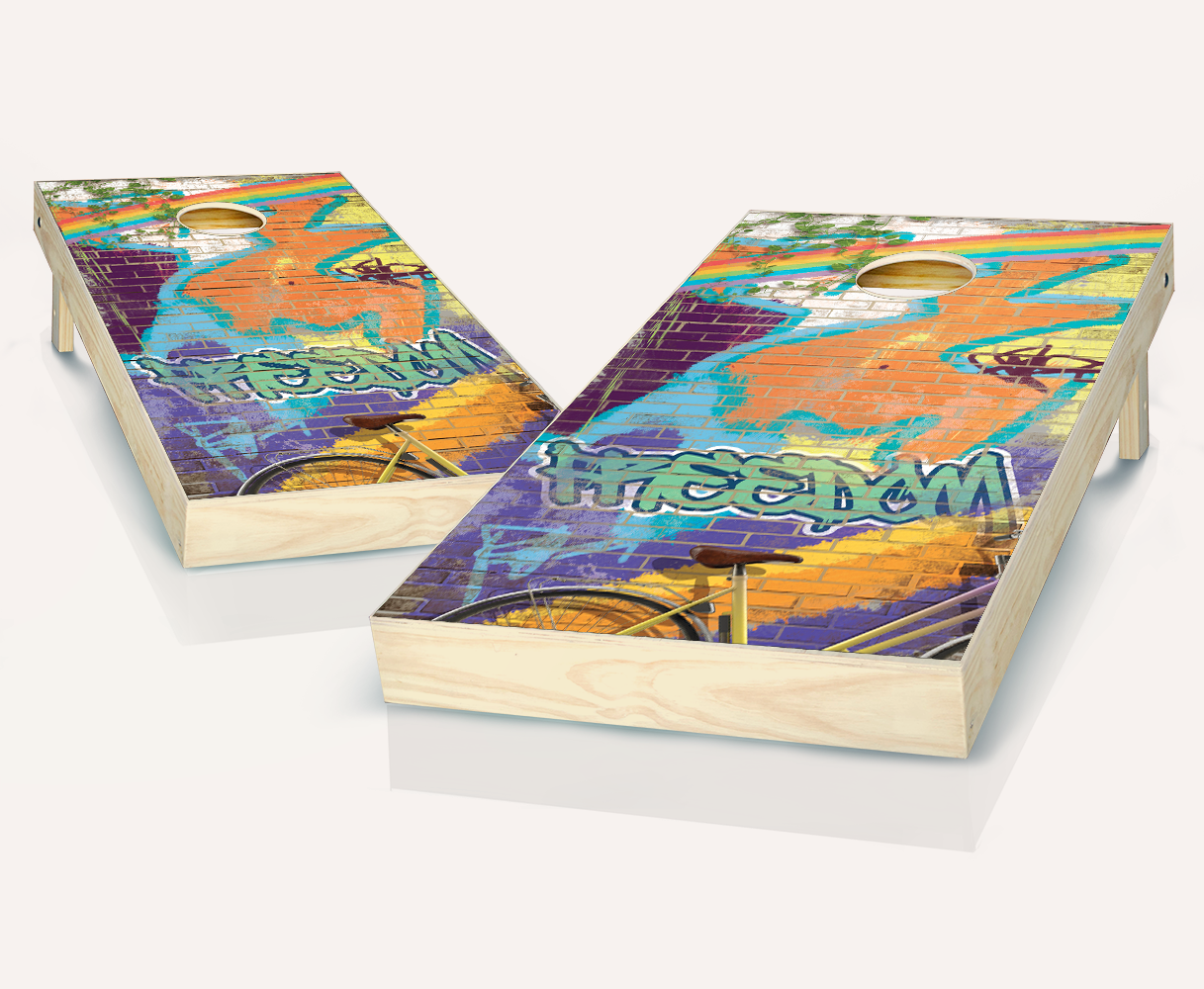 Graffiti Freedom Cornhole Set