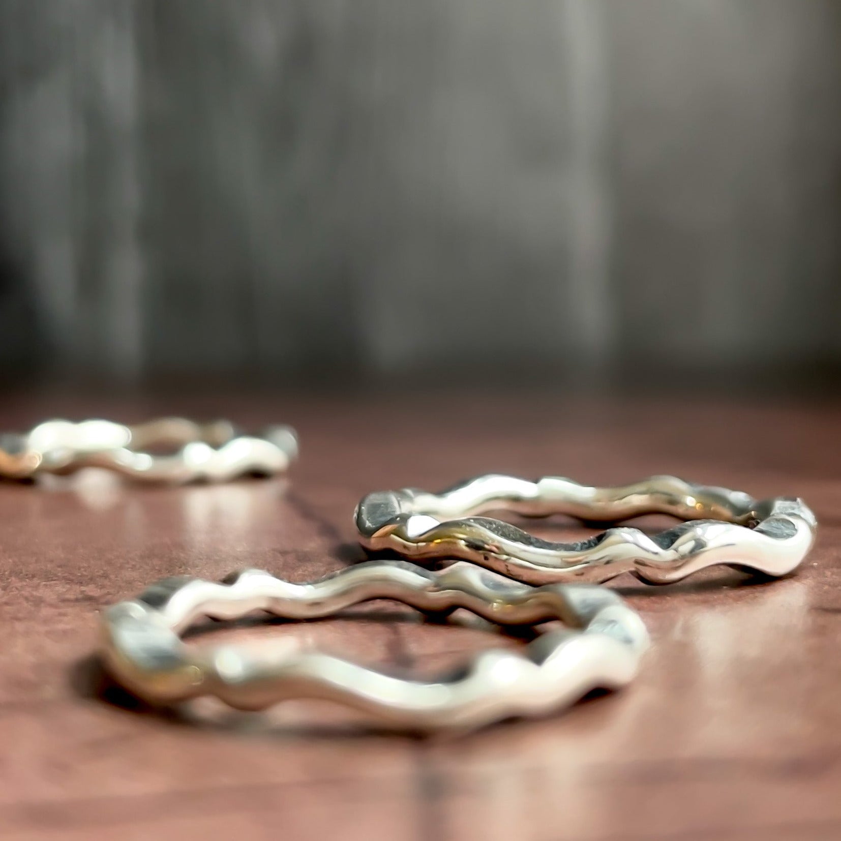 Handmade Sterling Silver Stacking Wave Ring