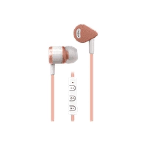 Bluetooth Rechargeable Wireless Earbuds & Mic, Rose Gold