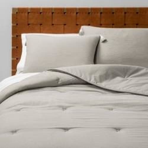 Gauze Tasseled Comforter Set - Gray - Size: Full/Queen