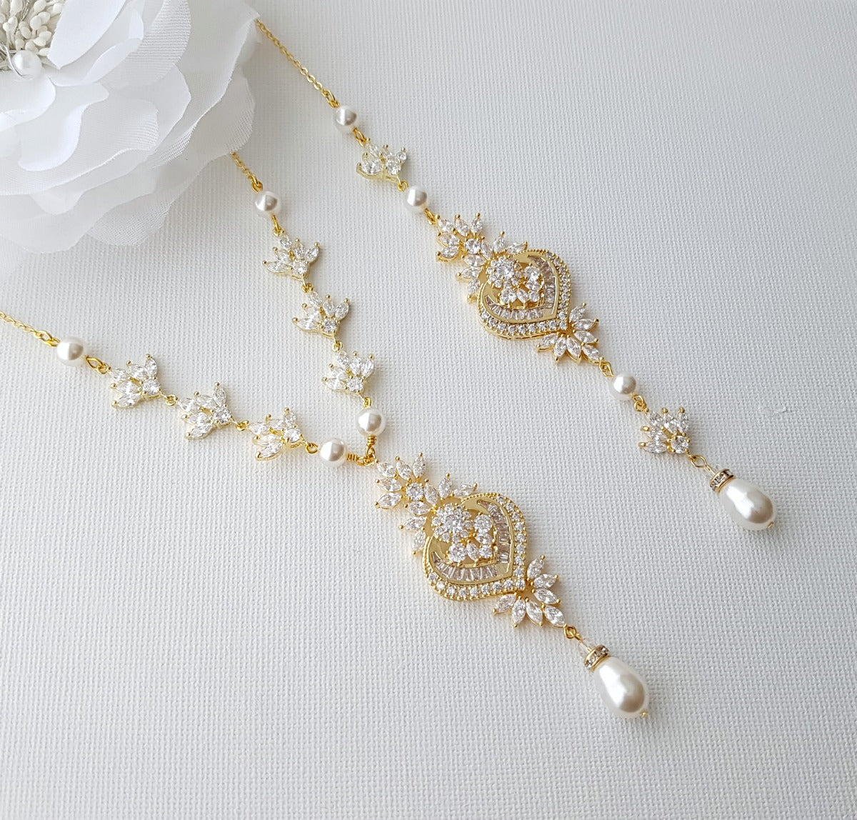 Wedding Necklace For Brides With Backdrop-Rosa