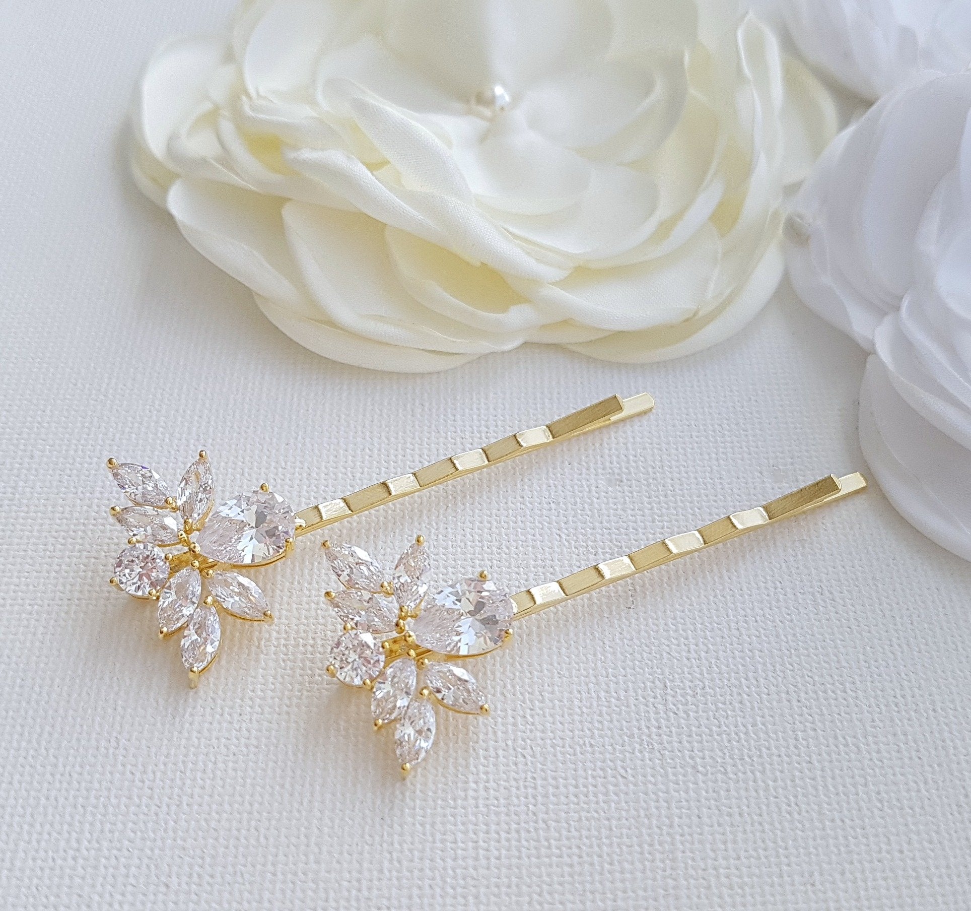 Rose Gold Wedding Hair Pins- Nicole