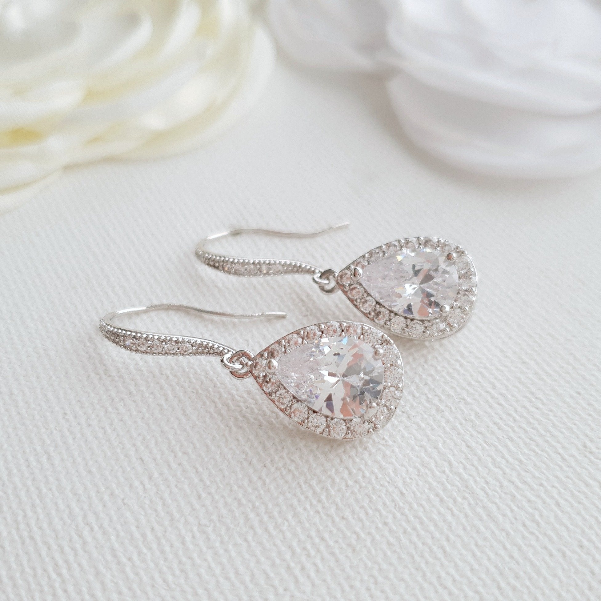 Teardrop Dangle Earrings-Emma