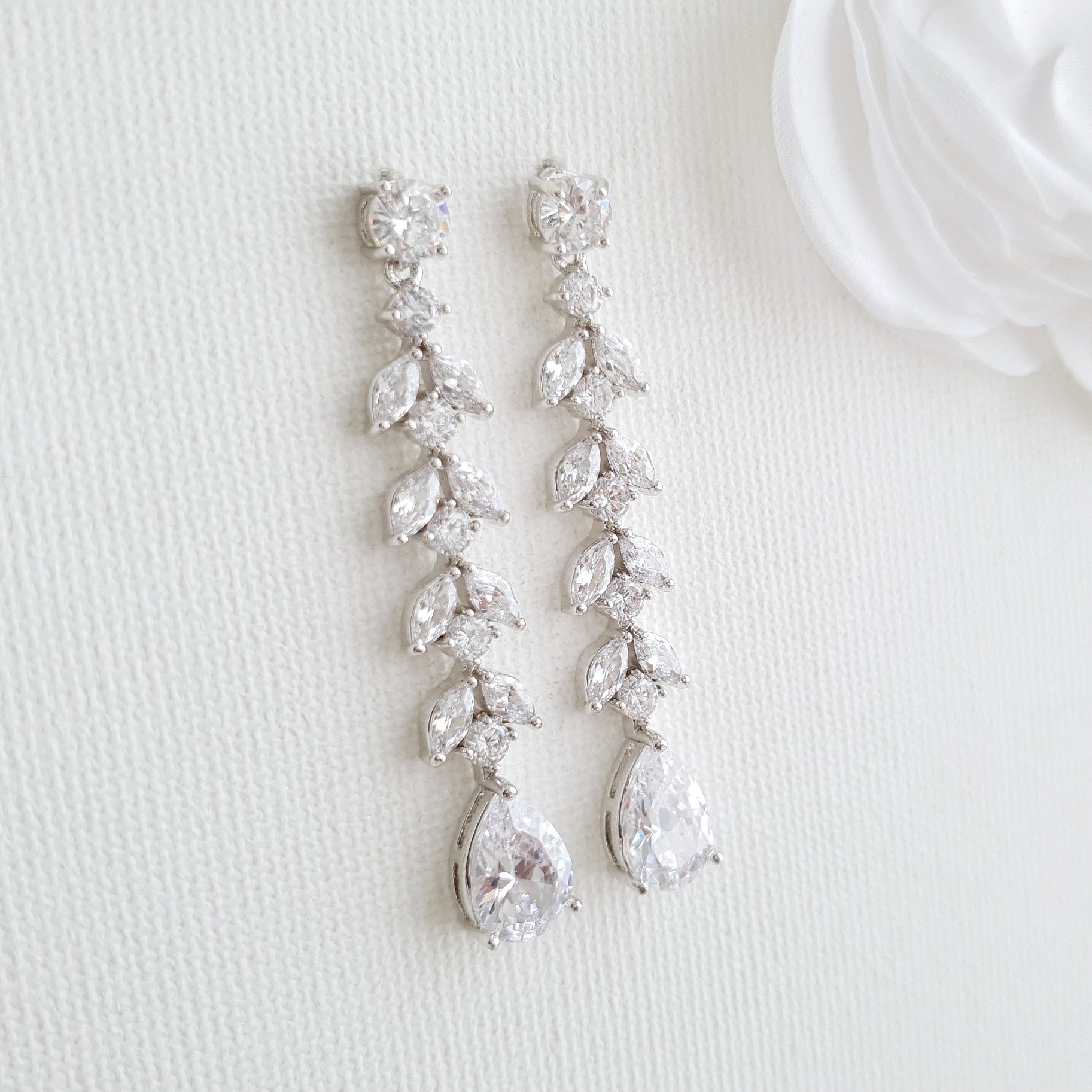 Marquise Earrings for Weddings- Kira