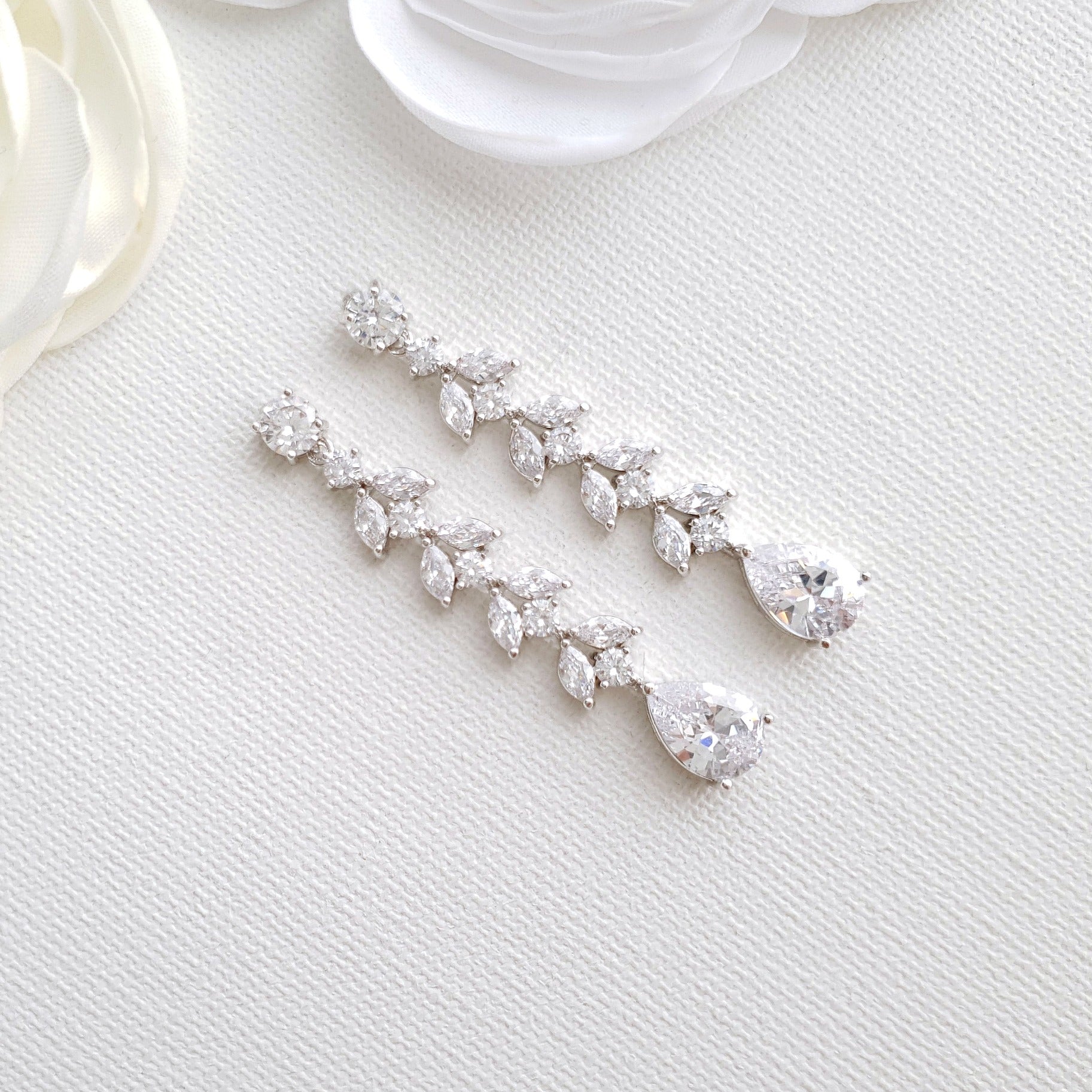 Marquise Earrings for Weddings- Kira