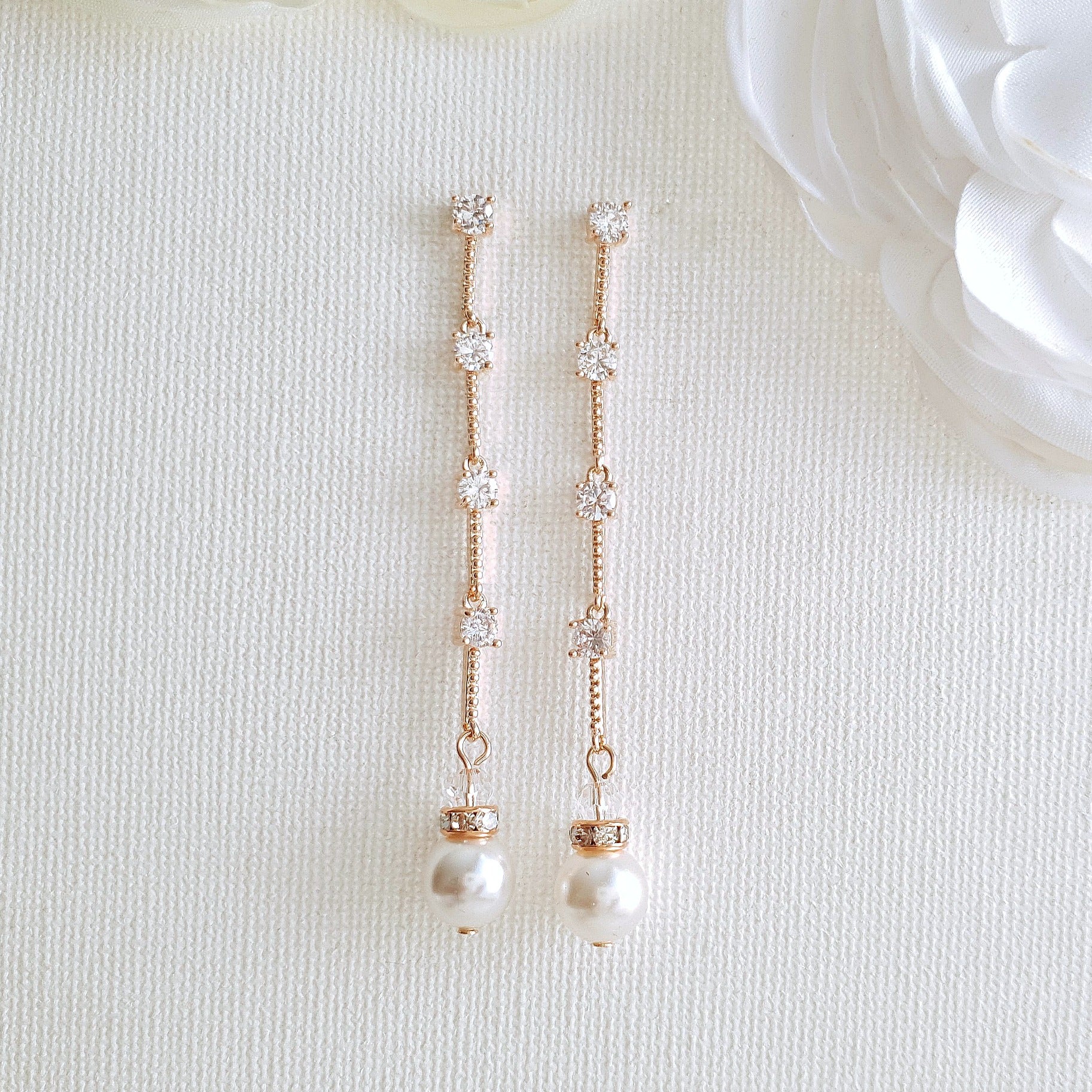 Minimal Pearl Jewelry Set for Weddings-Ginger