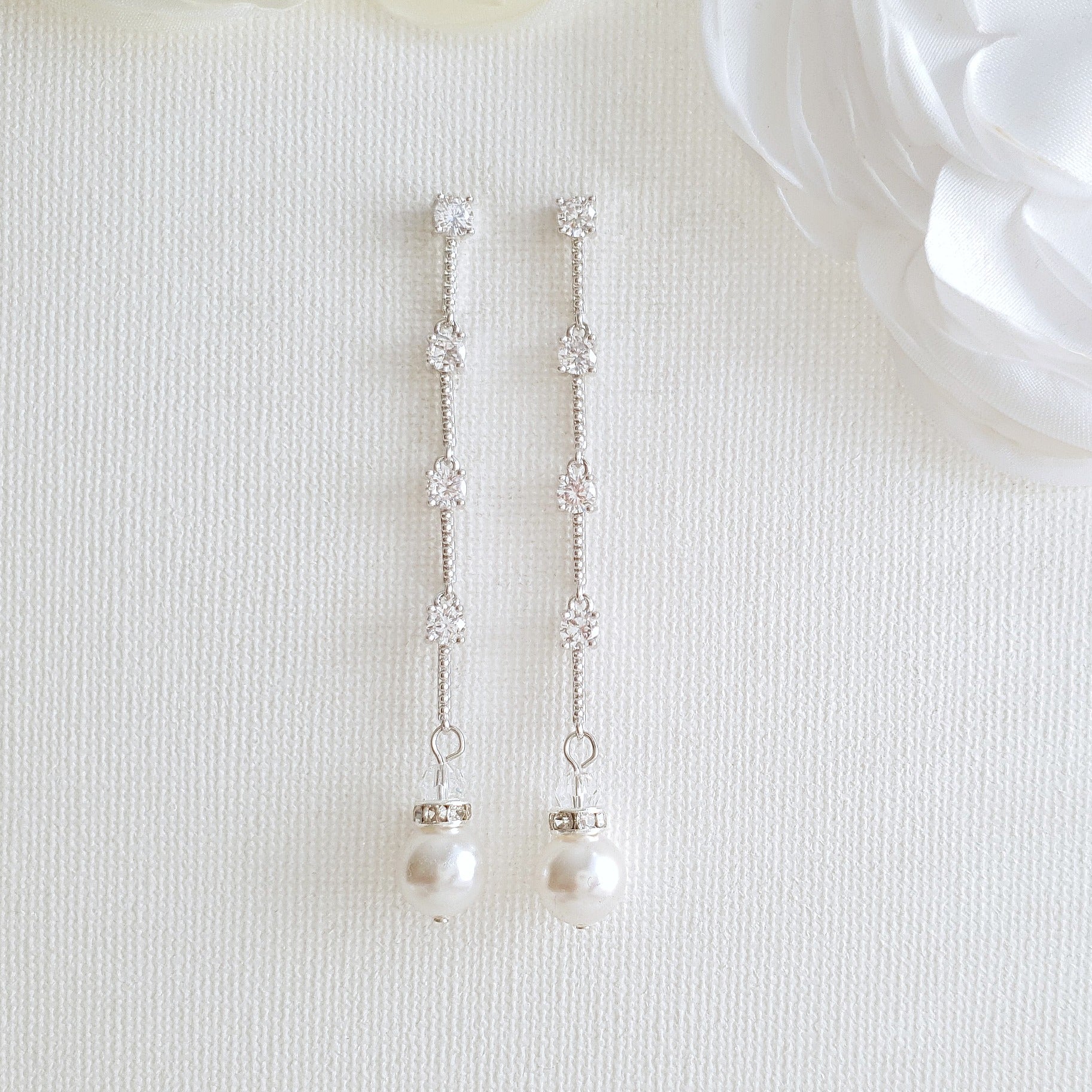 Minimal Pearl Jewelry Set for Weddings-Ginger