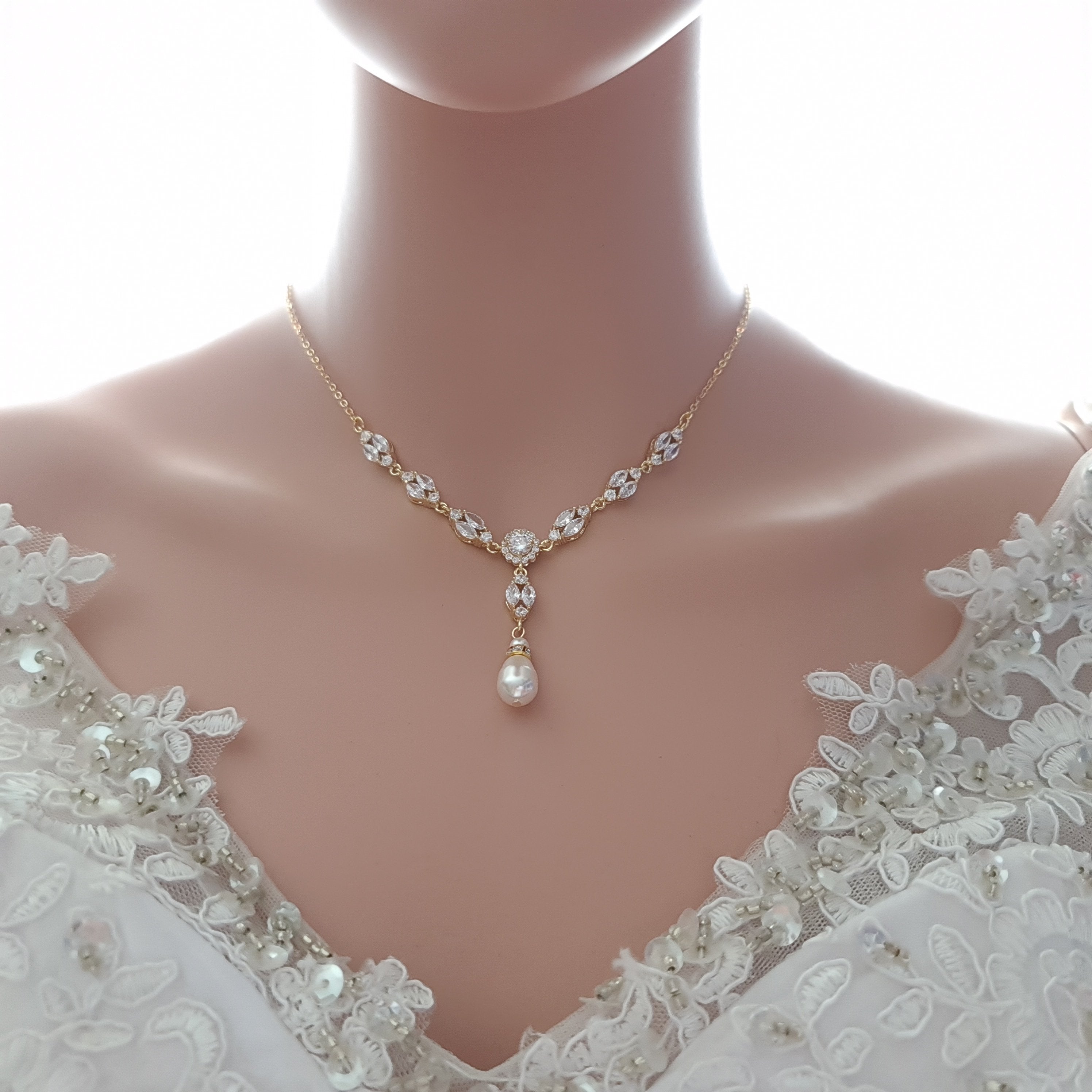 Necklace For Backless & Strapless Wedding Dress-Hayley