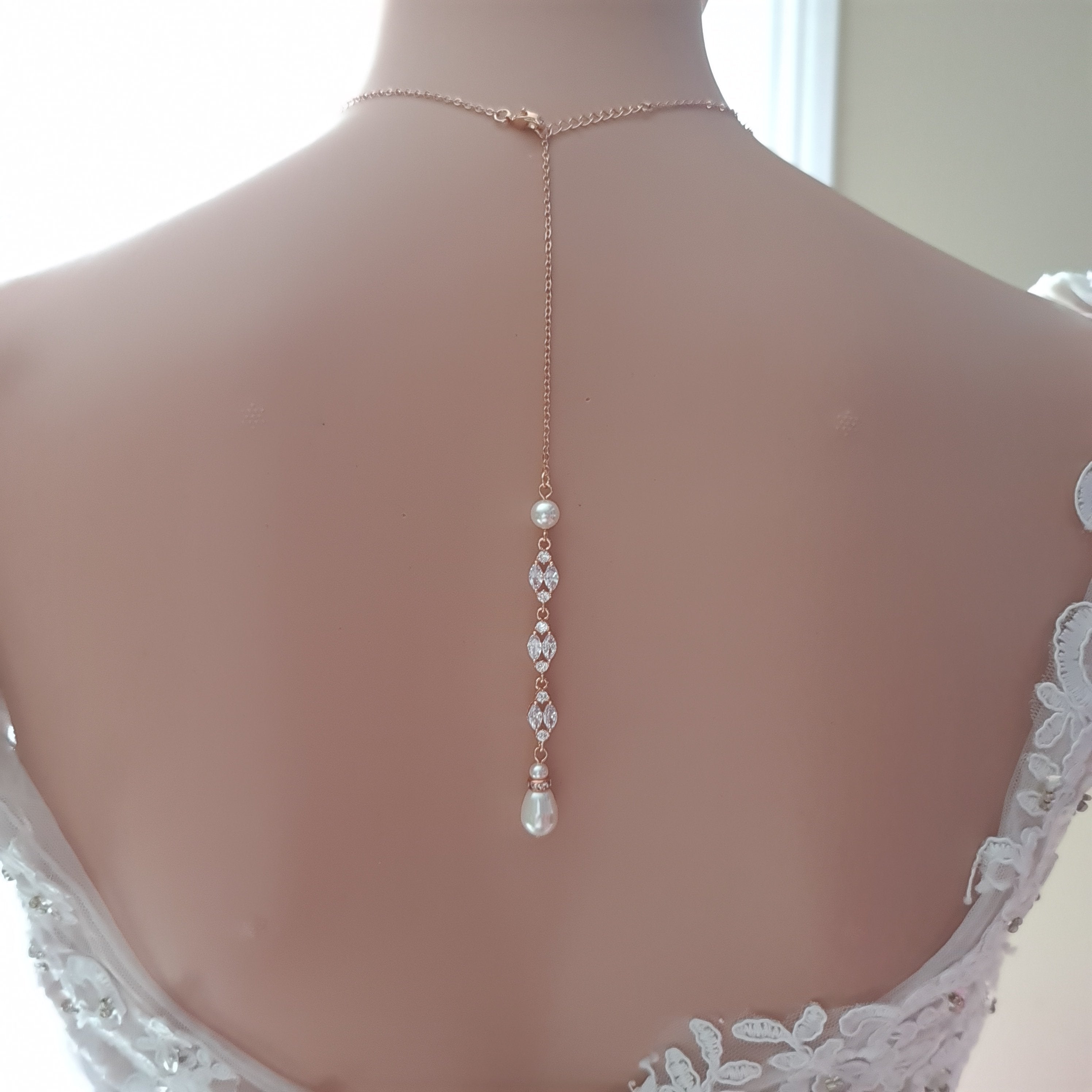 Necklace For Backless & Strapless Wedding Dress-Hayley