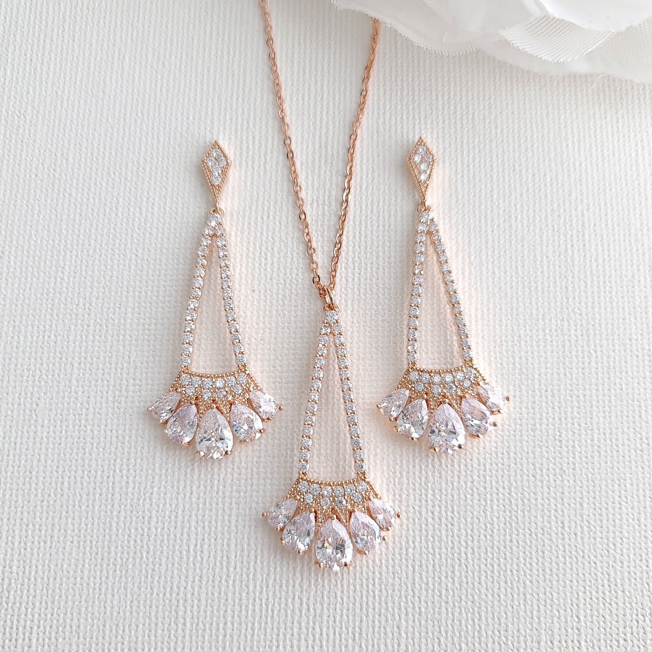 Designer Gold Triangle Drop Earrings -Sydney