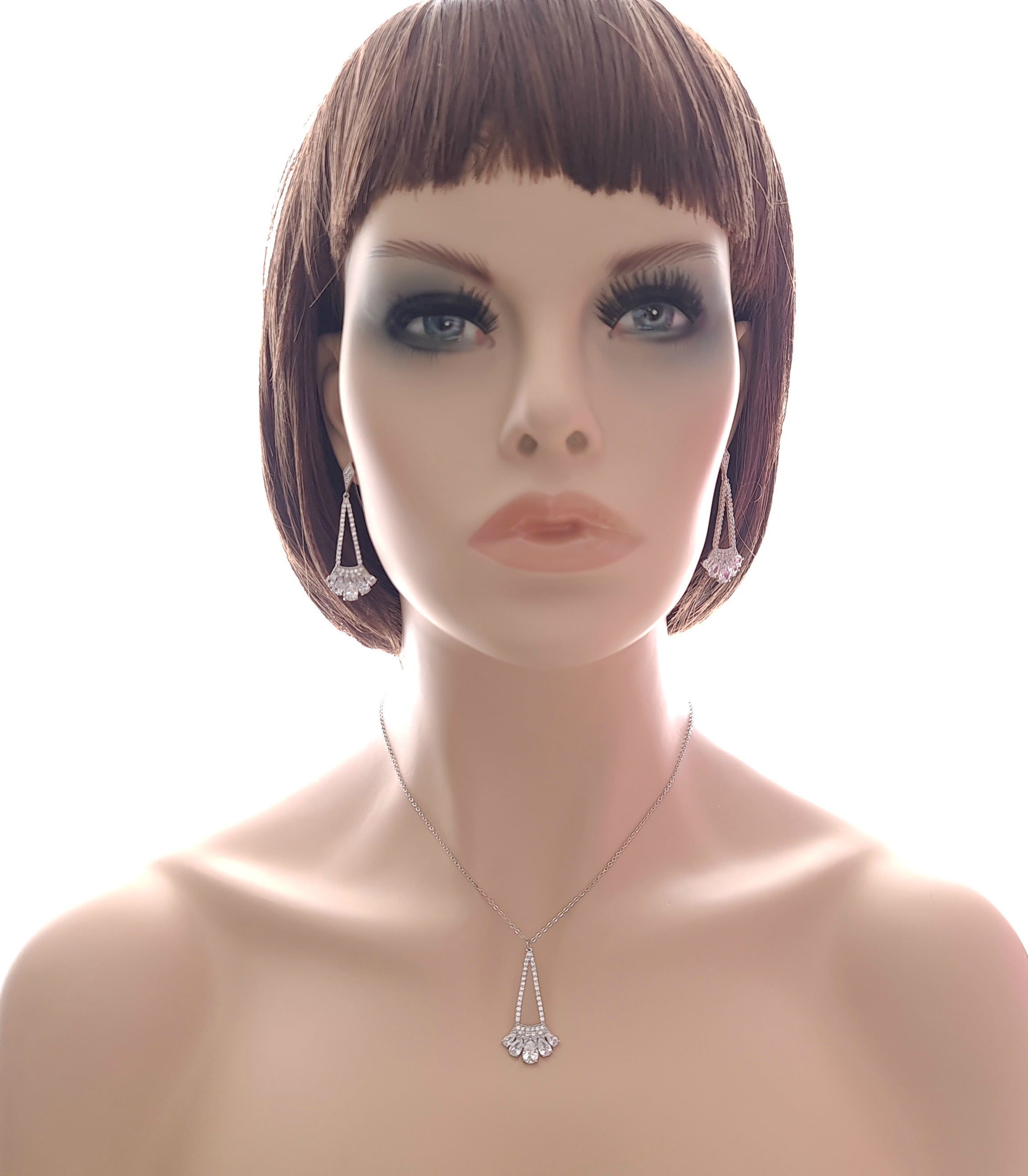 Pendant and Earrings Set in Rose Gold -Sydney