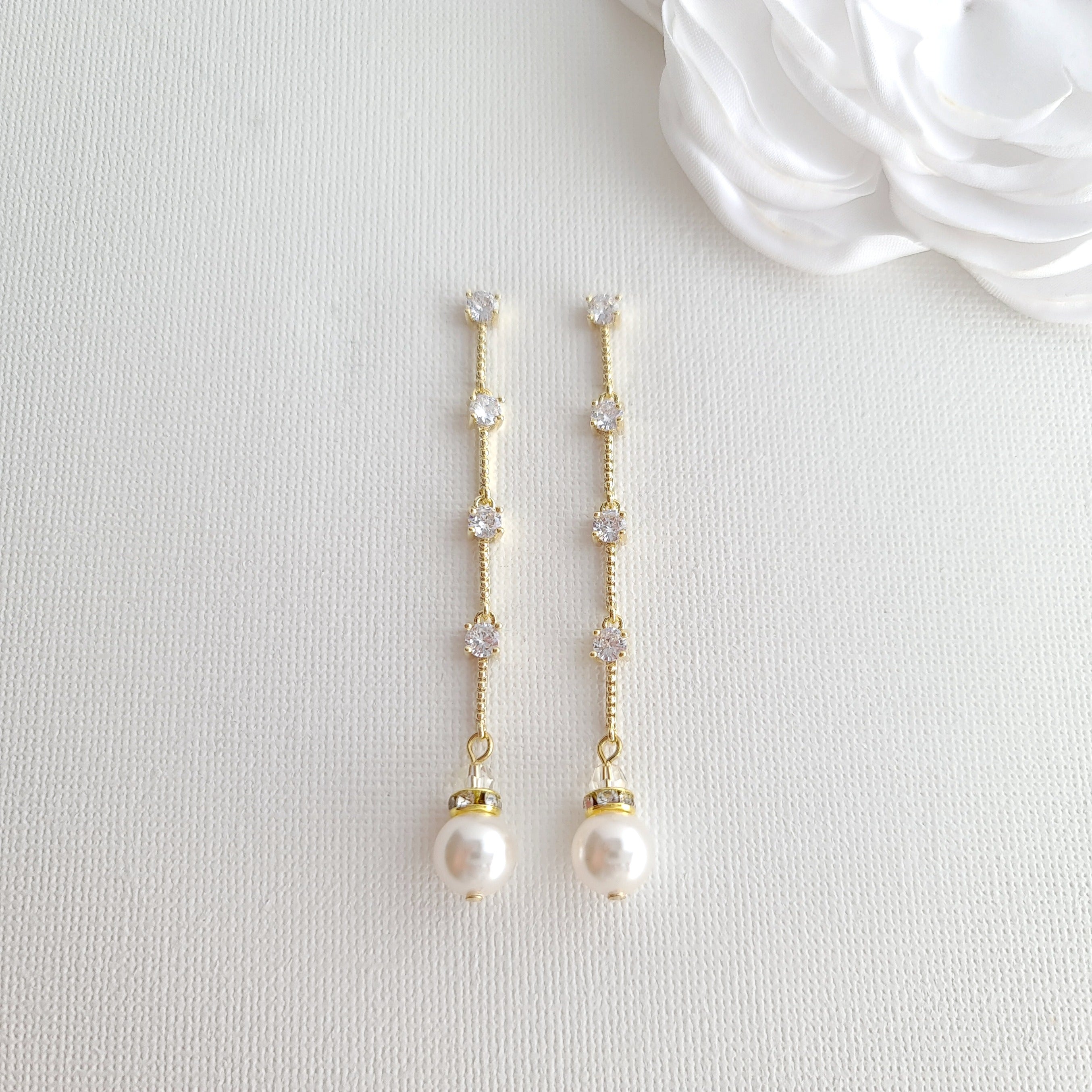 Minimal Pearl Jewelry Set for Weddings-Ginger