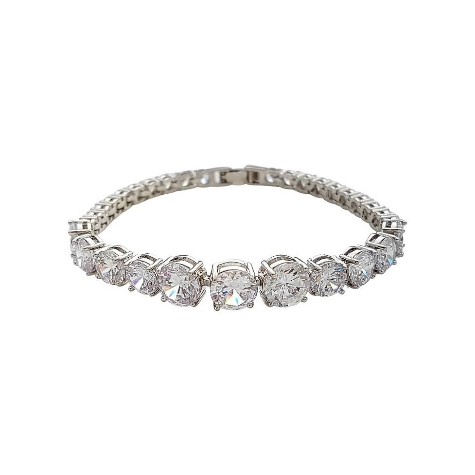 Silver Zirconia Bracelet- Nora