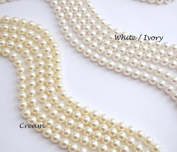 Gold Back Necklace With Chain & Pearl Drops-June